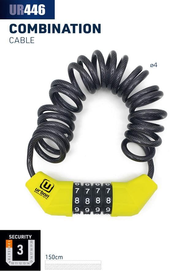 Urban Motorcycle UR446 motorcycle Combination Cable lock Security Level 3