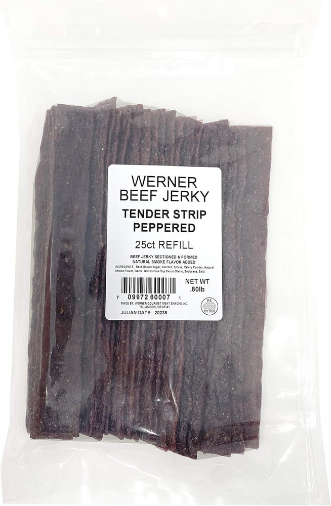 Tender Strips Peppered Beef Jerky - Jerky Strips - Made in the