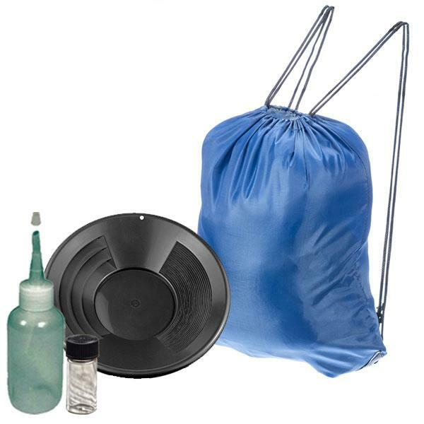 12" Black Gold Pan Panning Kit
