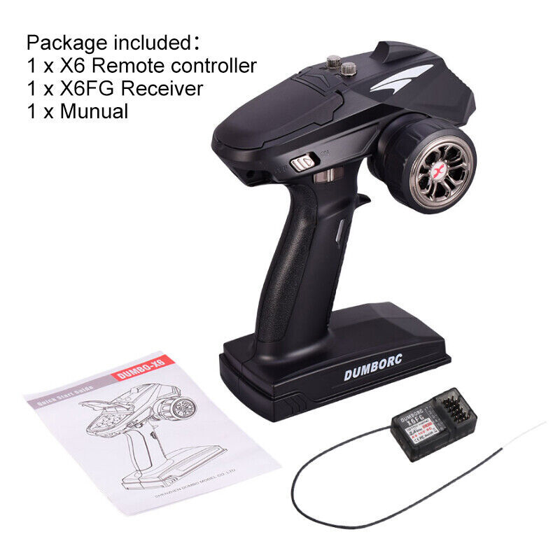 DUMBORC-X6 6CH 2.4G RC Radio Controller Transmitter+Mixed Mode X6FG Receiver