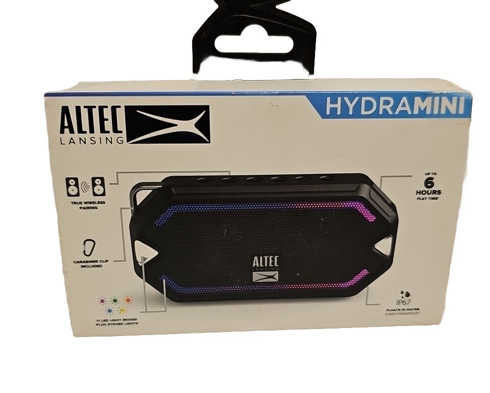 New Altec Lansing Hydra mini Everythingproof Portable Bluetooth - Black