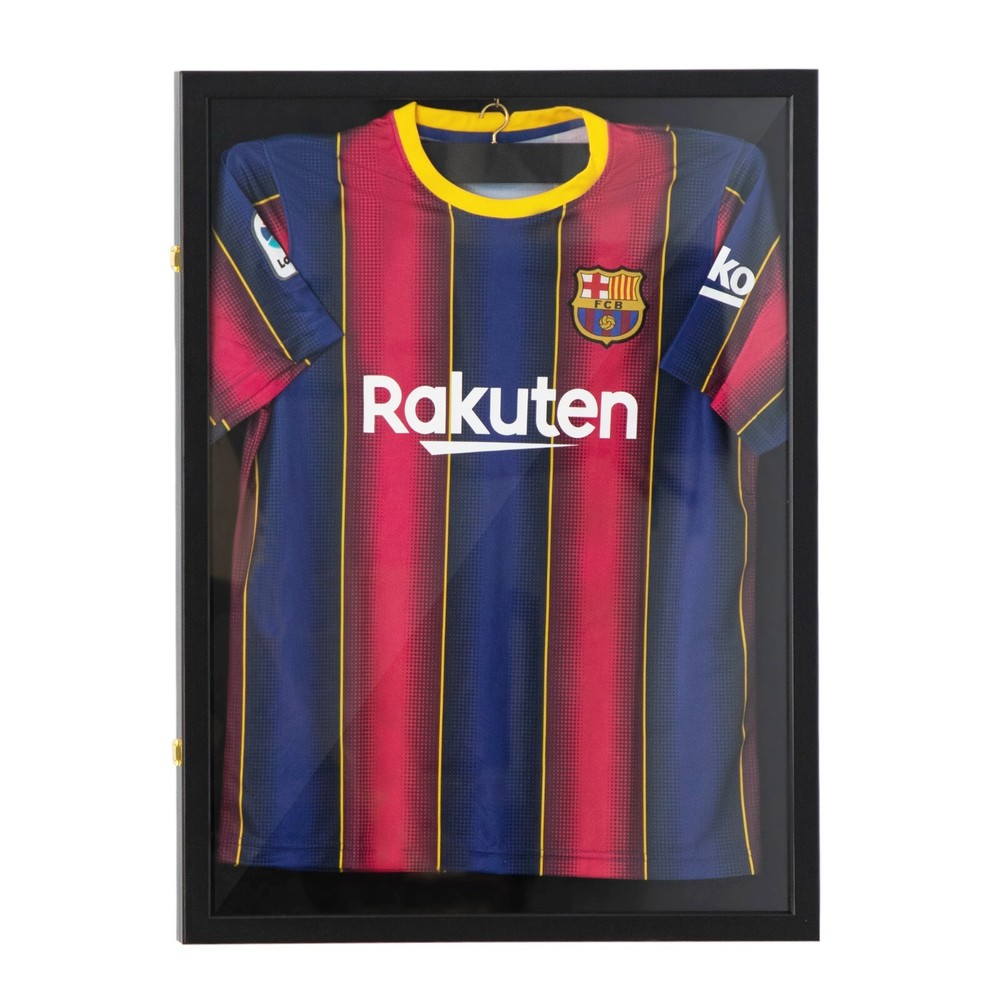 Sports Jersey Frame Box Display Case Rack Frame Locable Baseball Shadowbox Black