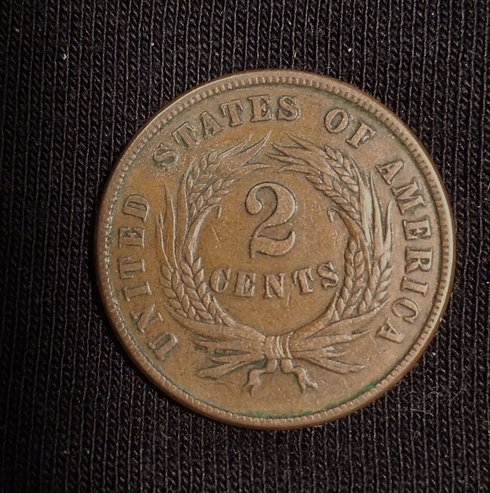 1866 TWO CENT PIECE-NICE XF