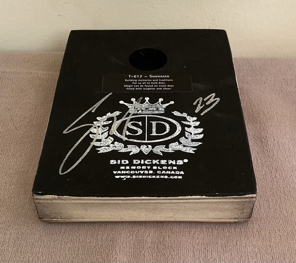 Sid Dickens Memory Tile, T-612 Snowman - SIGNED - RETIRED - NEW (26-)