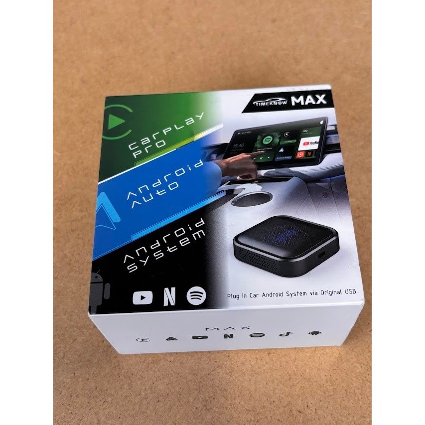Timeknow Android Box Max R607 Wireless CarPlay Android Auto Adapter Iron Gray