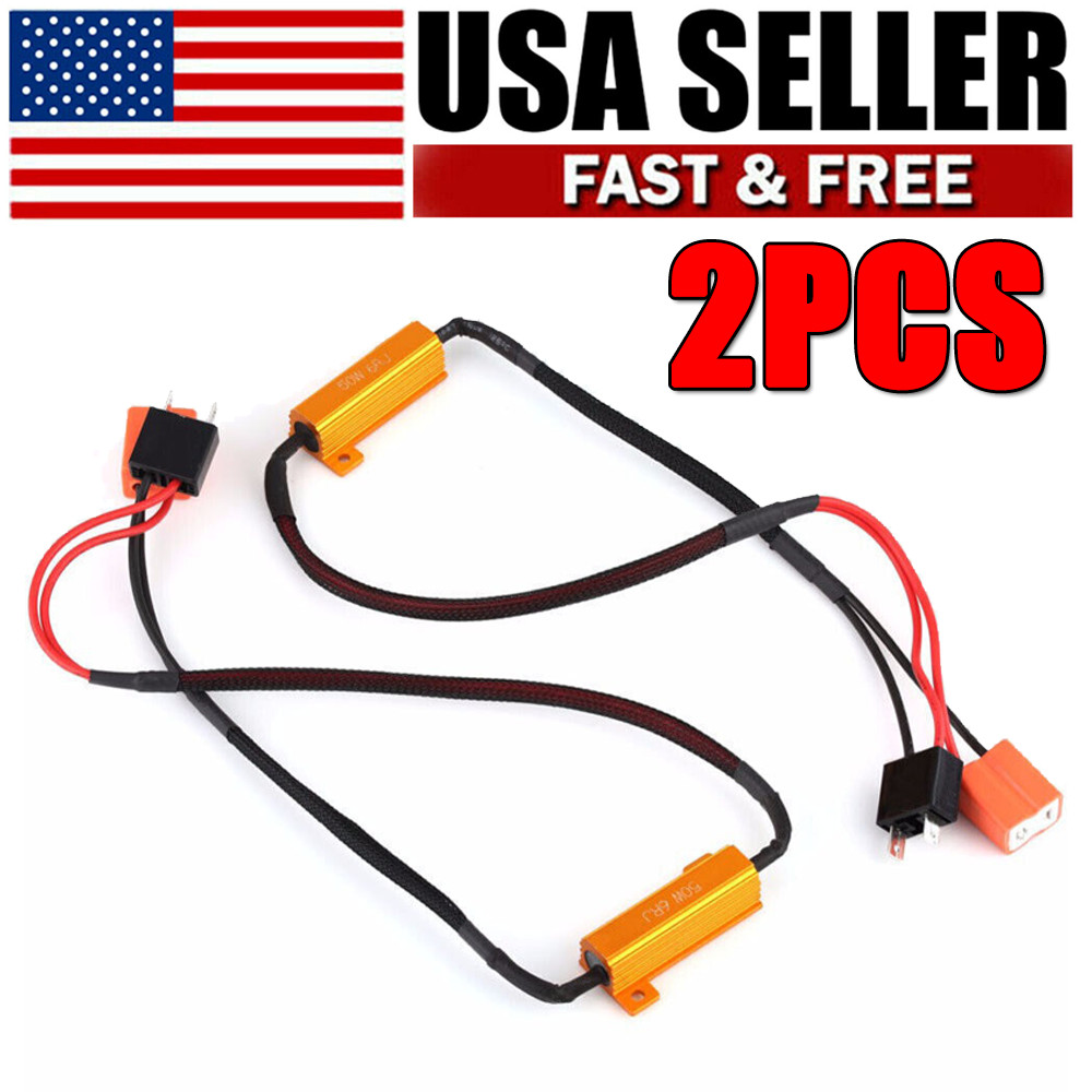 H7 LED Headlight Canbus Decoder Anti Flicker Adapter Error Free Canceler Lamps