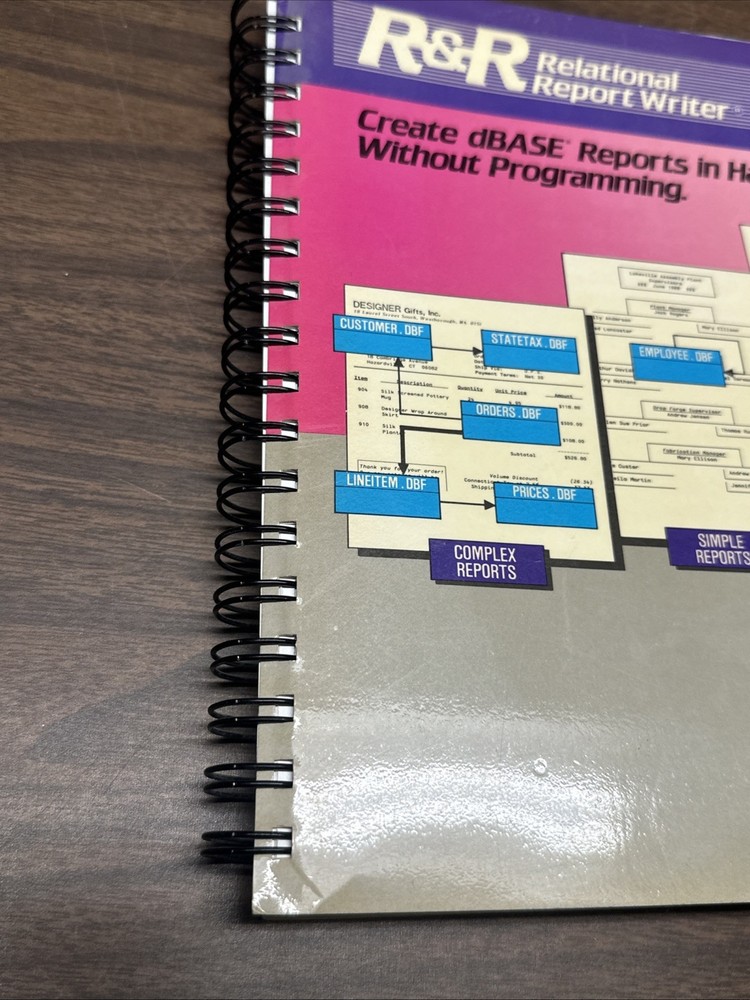 Concentric Data Systems R&R Relational Report Writer dBase Manual 1988 Version 3
