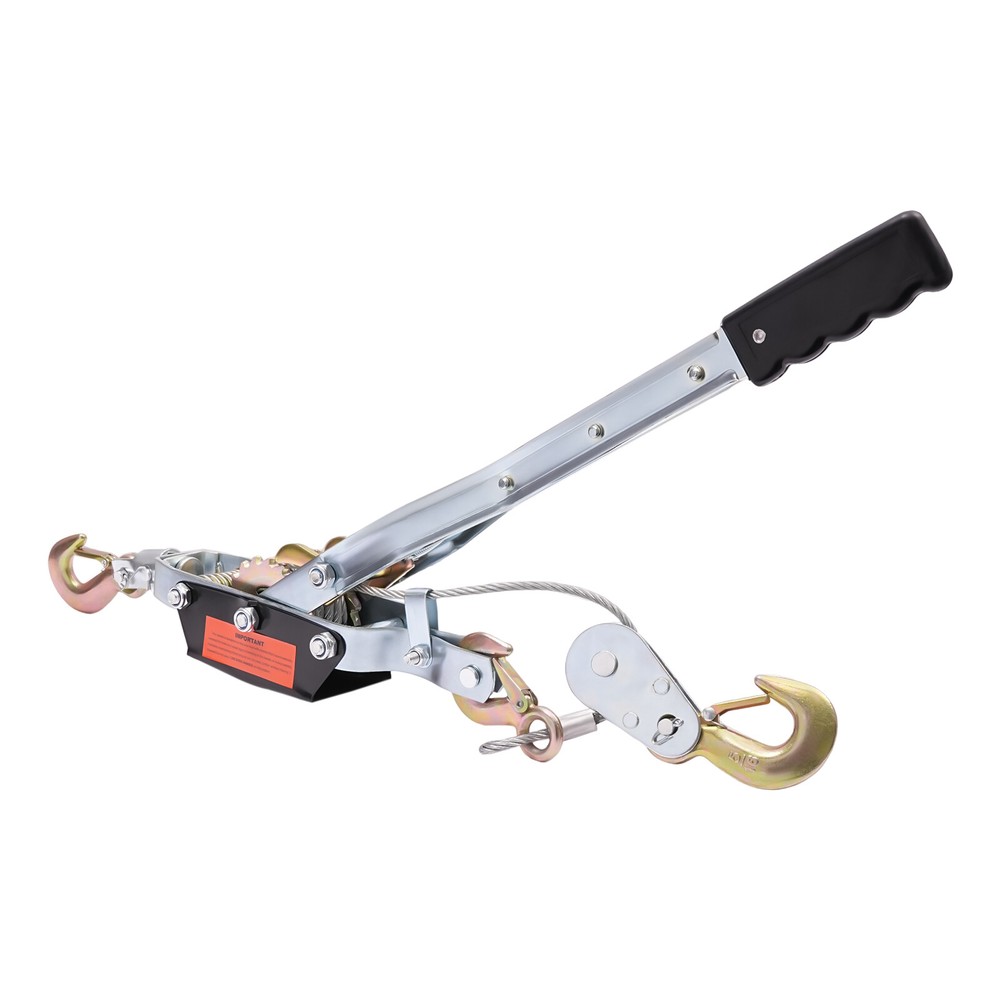 5 Ton Hand Puller Heavy Duty Winch Pull Hoist Come Along Cable 3 Hooks 2 Gear US