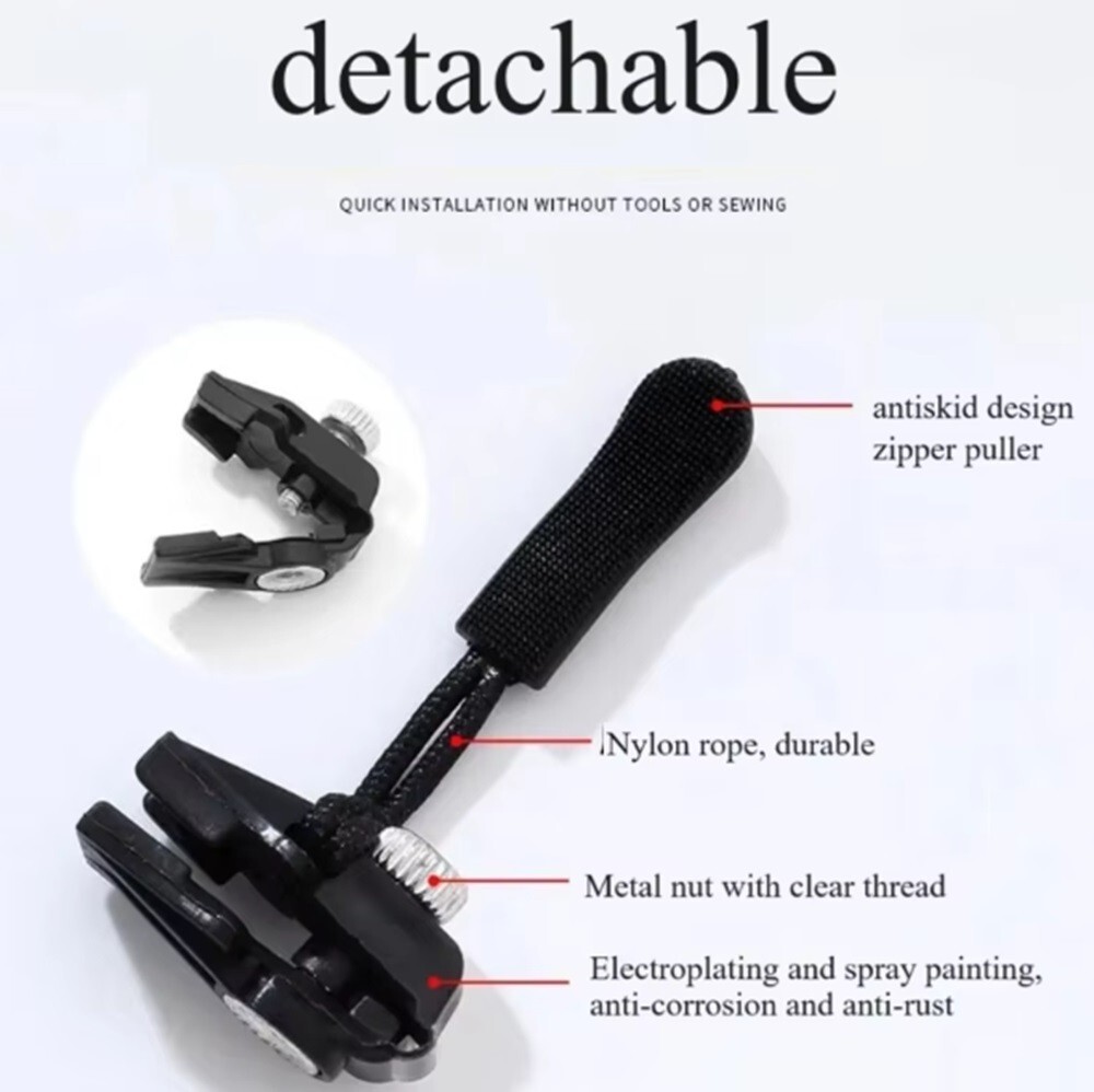 12 Pack Universal Quick‑Fix Zipper Repair Kit – Detachable Slider Replacement