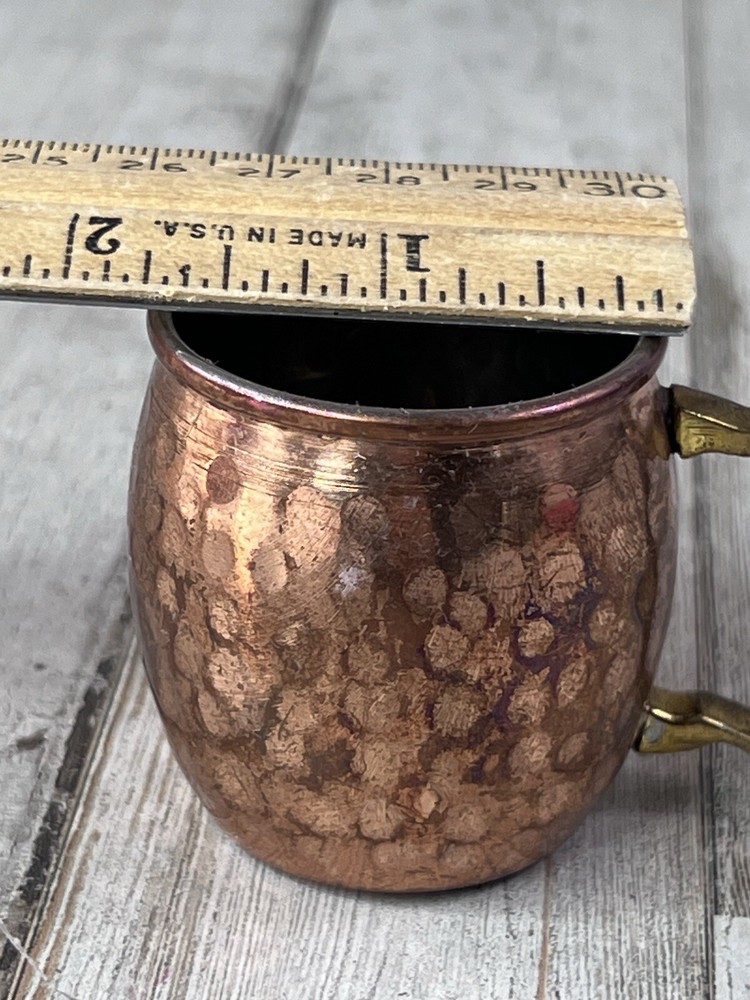 Mini Copper Cup rotary metal dial 2” Tall