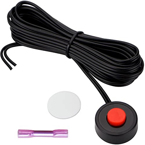 Mini Speaker Horn Momentary Push Button Switch with Quick Connector red button