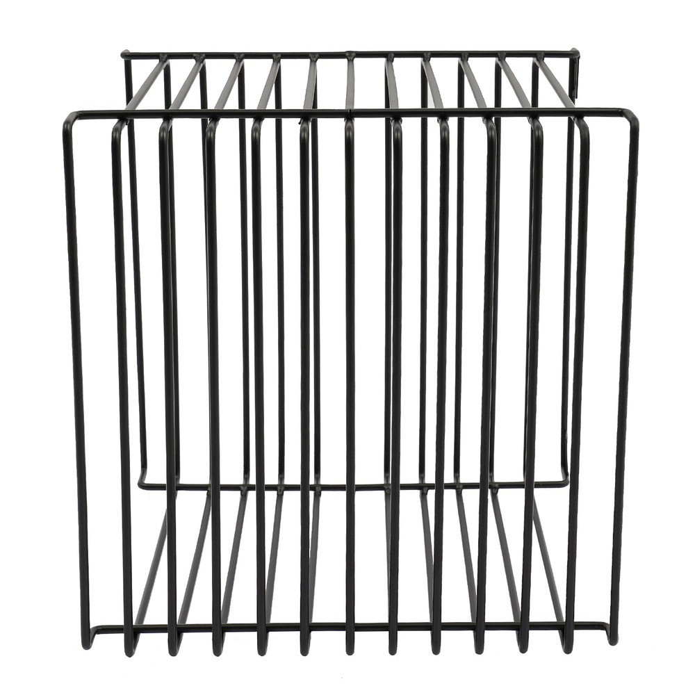 Side Table, Square Geometry Side Table, Linear Metal End Table