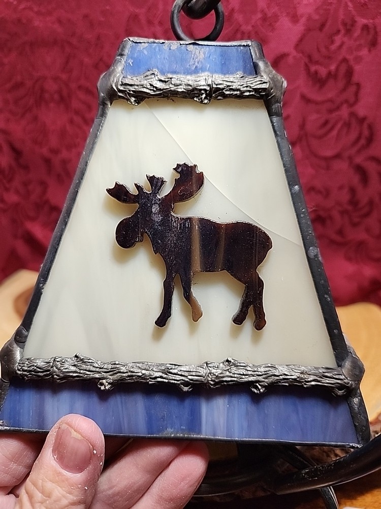Forest Themed Stained Glass Mini Decorative Accent Night Light Read Description
