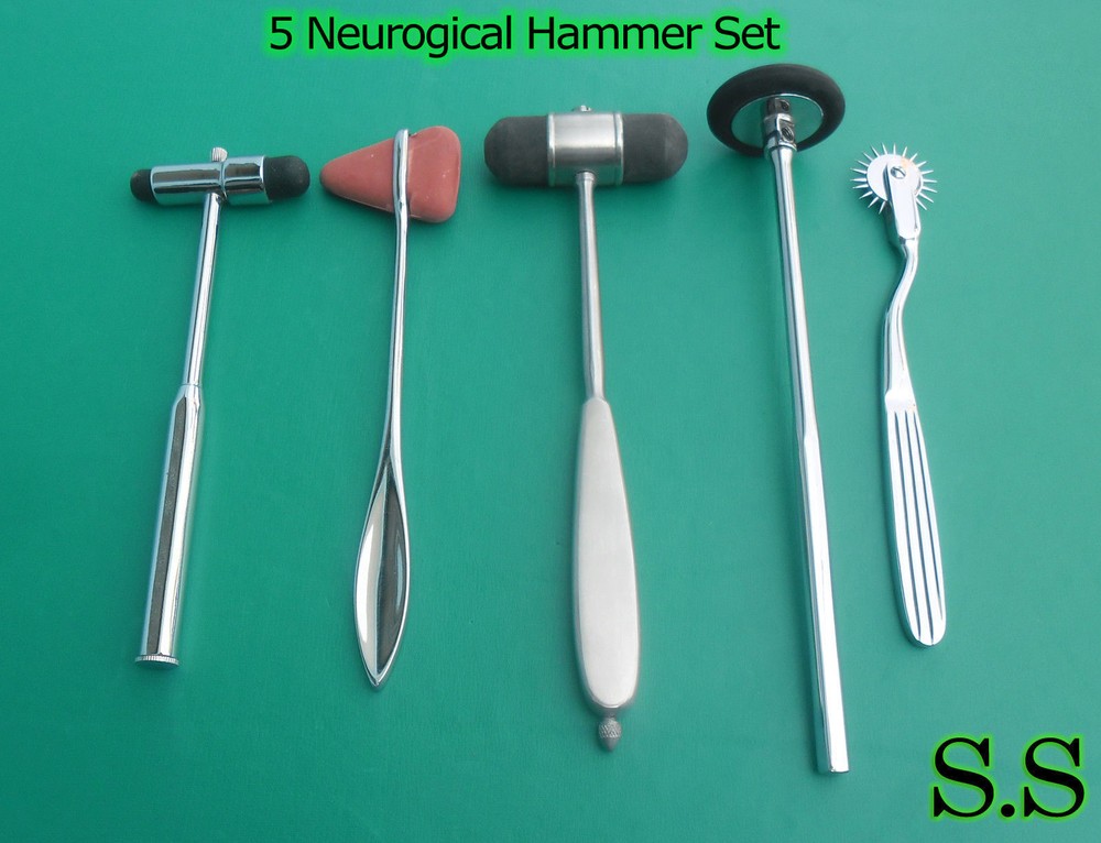 5 Neurogical Hammer Set Surgical Diagnostic Instruments