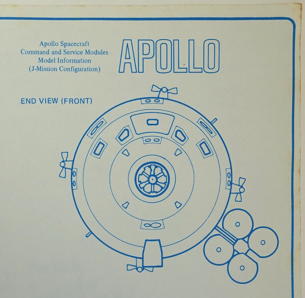Apollo Spacecraft J-Mission configuration historical info Schematic Pamphlet 22”