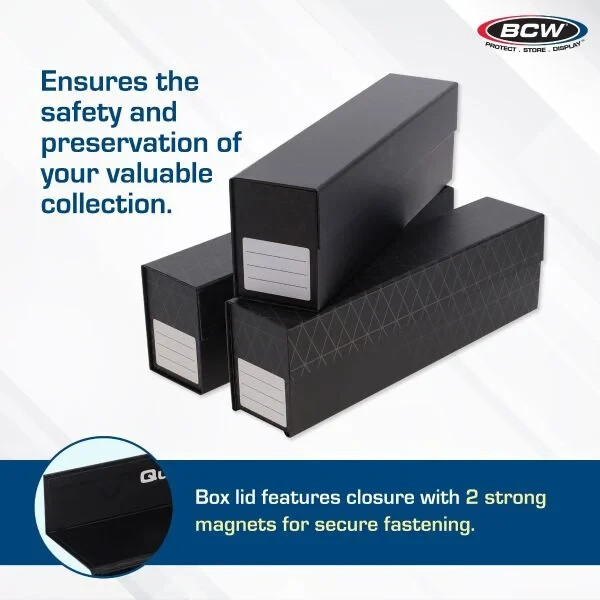 Trading Card Storage Boxes Quick Fold Box - Magnetics Closure & Fits Top Loader