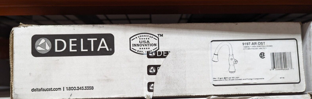 Delta 9197-AR-DST Arctic Stainless Single Handle Pull Down Kitchen Faucet