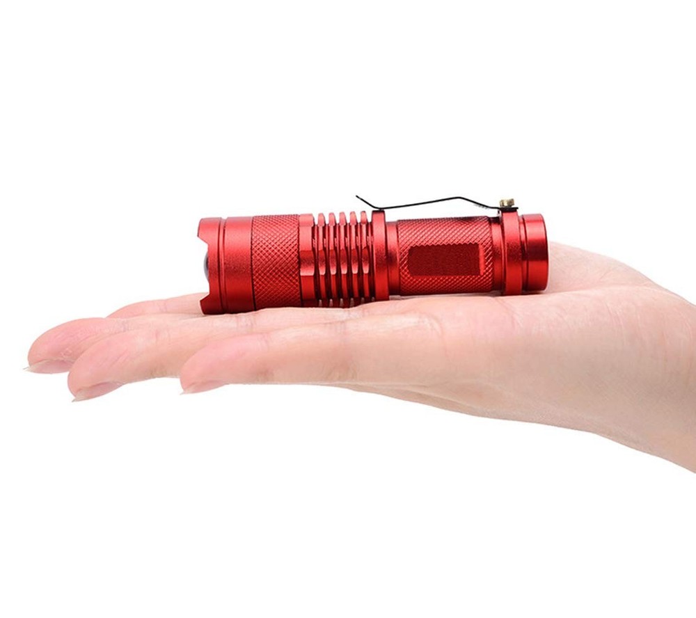 Scalable Red LED 3 Mode Long Range Red Beam Red Light Flashlight, Red Flashli...