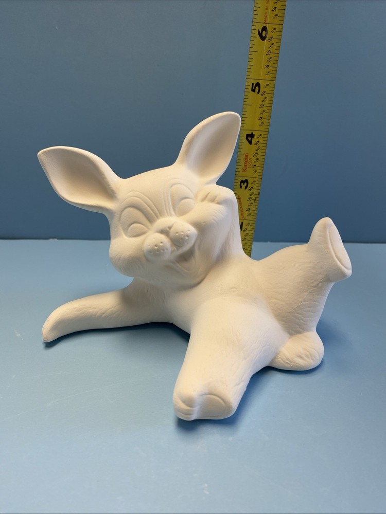 Ceramic Bisque Happy Easter Bunny Ready To Paint For Easter