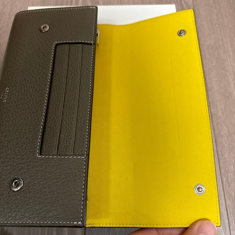 CELINE Large Flap Multi Function Long Wallet From Japan