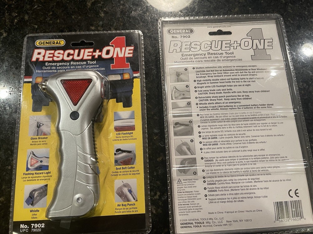 Rescue One Emergency Escape Tool & Flashlight (preperation tool) 2 PACK
