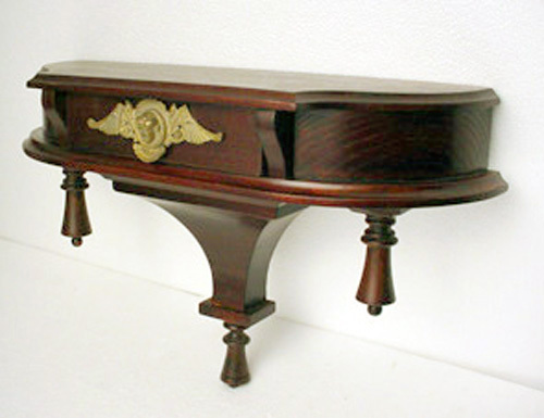 Solid Oak Wall Display Bracket Shelf for Ansonia Mirror Side Mantle Clock