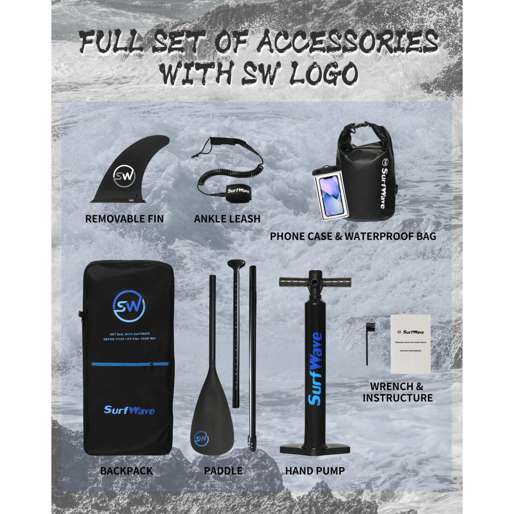 Inflatable Stand Up Paddle Board W Accessories