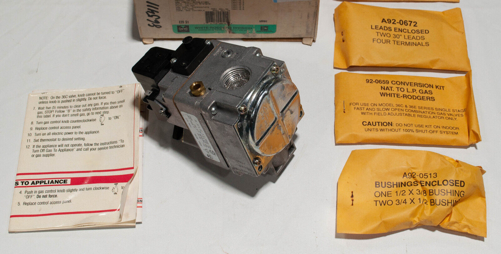 White Rodgers 36C84-412 Universal Replacement Gas Valve