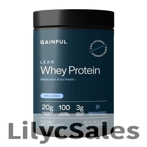 Gainful Lean Whey Protein Powder - Unflavored 14 Servings