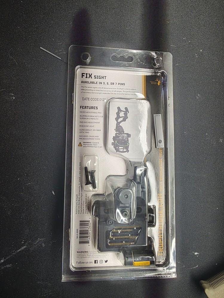 Trophy Ridge Fix Sight Fixed 5 pin Compound Bow Sight Black