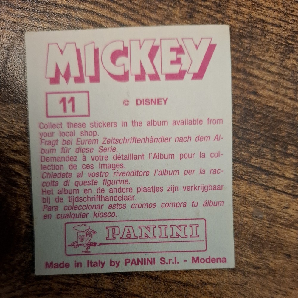 Mickey Mouse Stickers Panini Vintage