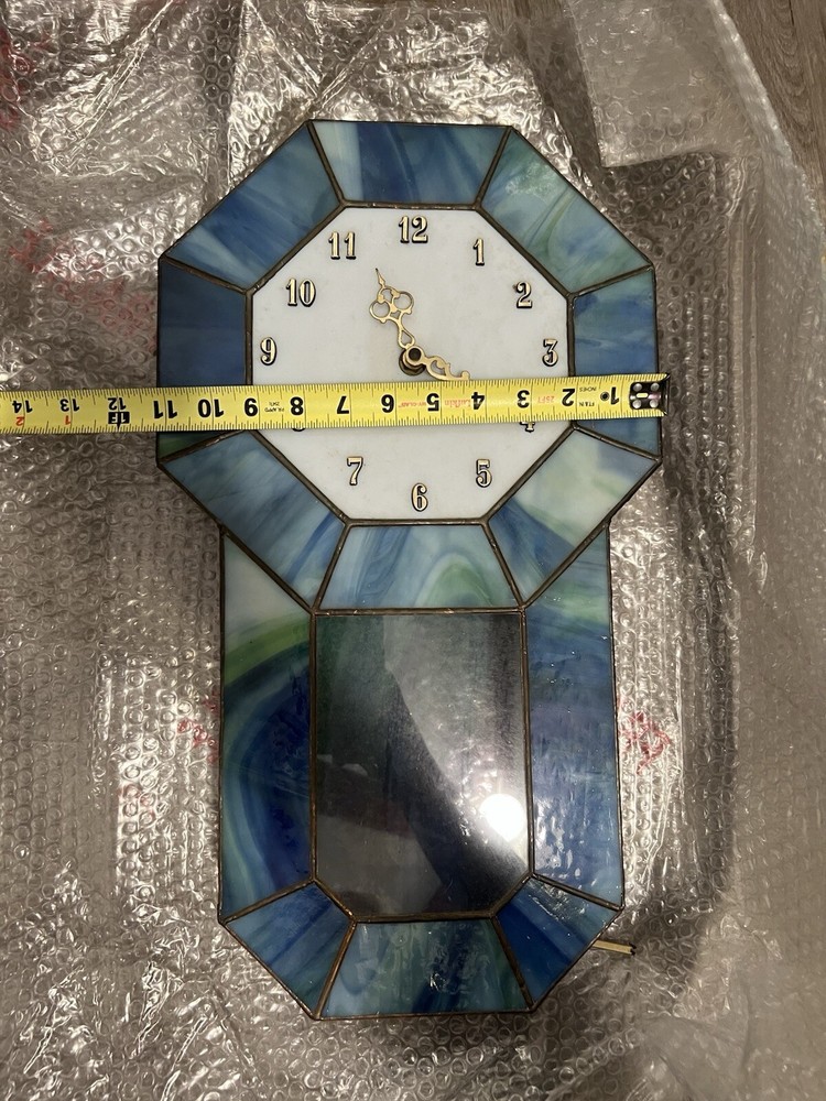 Vintage stained glass clock