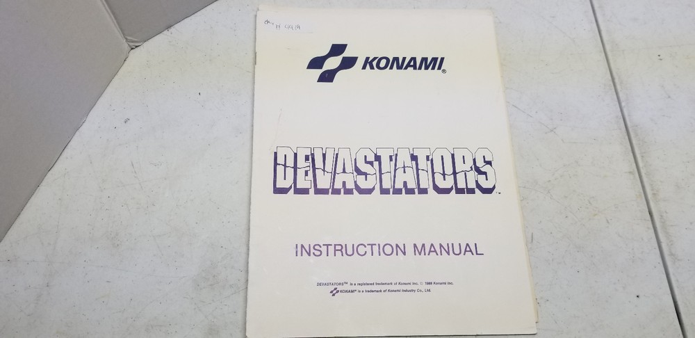 Devastators konami 1988 arcade video game Manual #4419