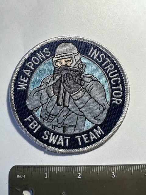 FBI Instructor Patch, no hook and loop backing