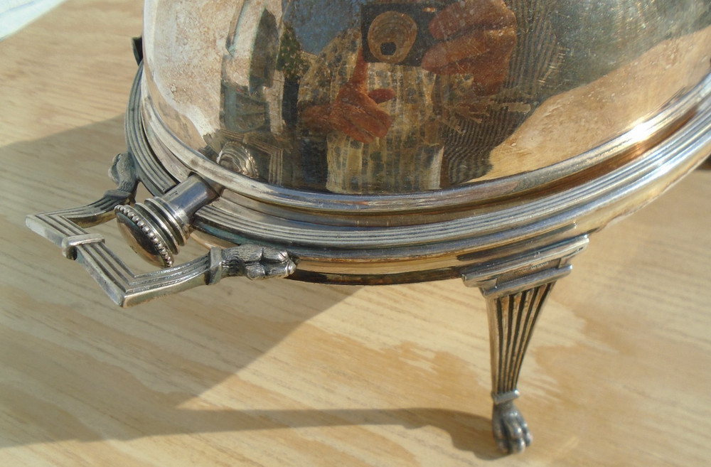 Breakfast Warmer Hallmarked Rolltop England Silverplate