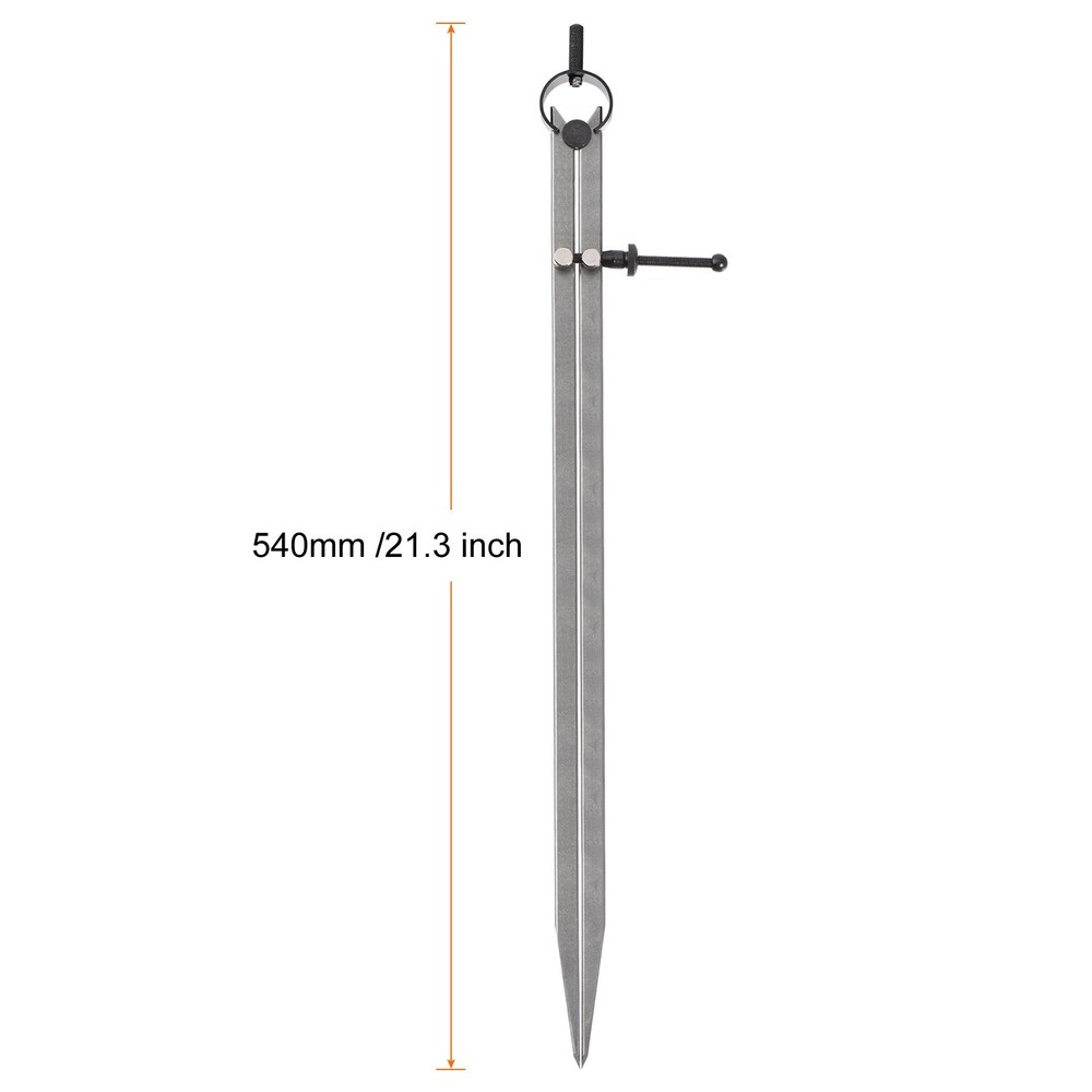 Spring Joint Caliper 20" 500mm Spring Divider Caliper with Solid Nut, Flat Leg