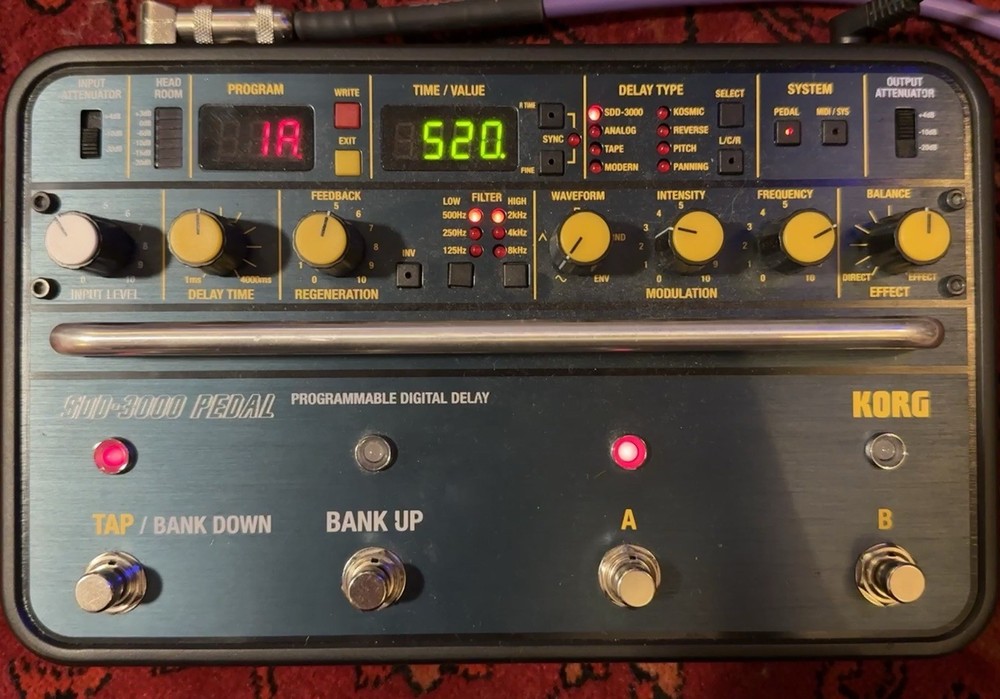 Korg SDD-3000 Programmable Digital Delay Guitar Effect Pedal
