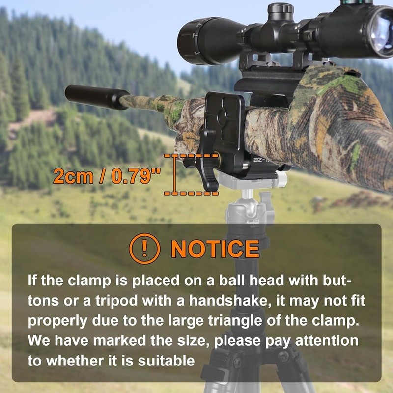Durable Aluminum Shooting Saddle Clamp Universal Mount Quick Release Easy Setup