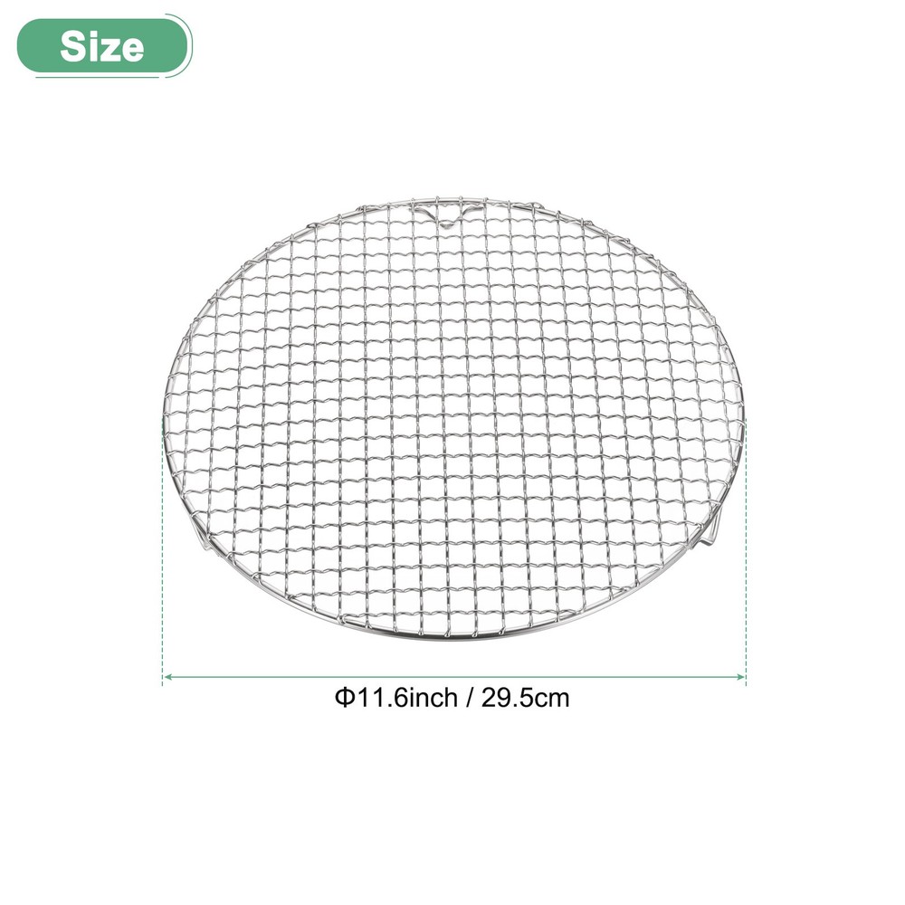 Cooling Rack, 11.6" Round Baking Rack with 20mm Legs [Silver]