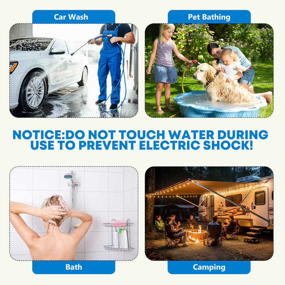 1500W Immersion Heater, Portable Electric Water Heater Fast Heating for Buckets