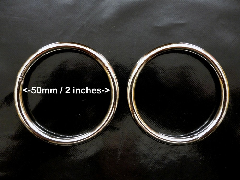 Metal Ring, Welded, 5cm / 2 inch  Internal Diameter, 5mm Wire,Two
