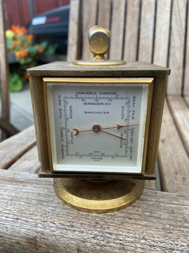 ROTATING RELIDE SWISS WORKING CLOCK W MULTI WEATHER STATION