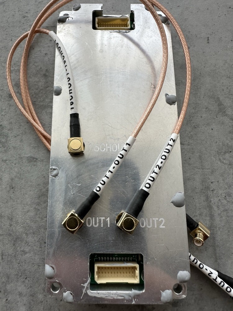 Military 16-channel high frequency (microwave/RF) distribution module.