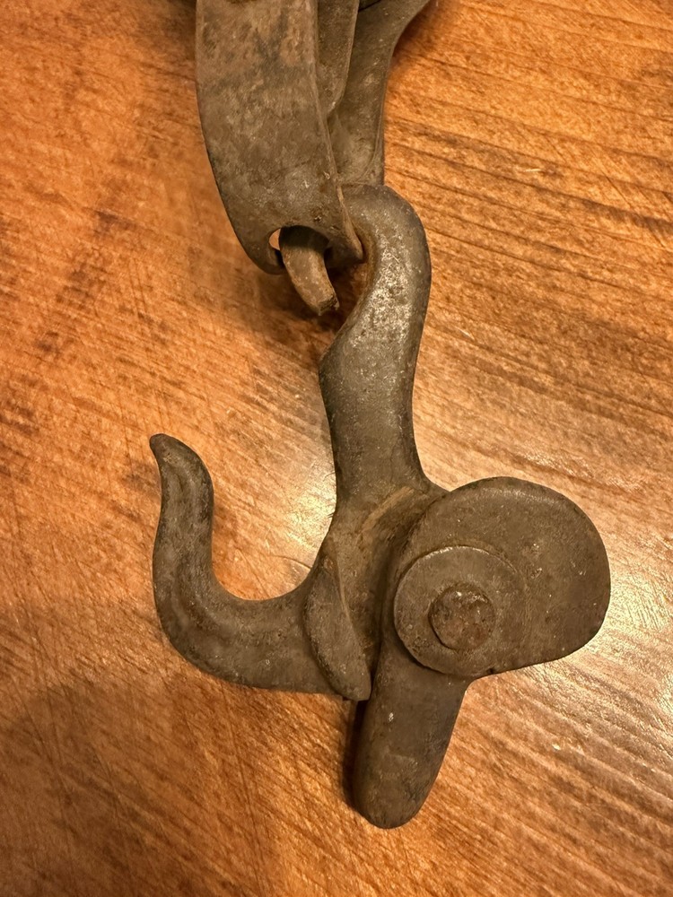 Vintage Metal Double Primitive Pulley Wheels 10"