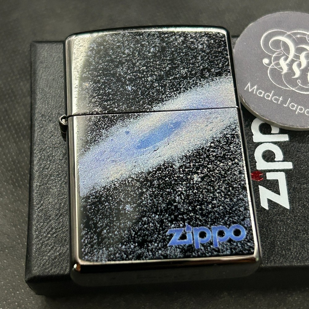 Zippo Nebula Space Black Blue One-Sided Processing Inkjet Design Lighter Regular