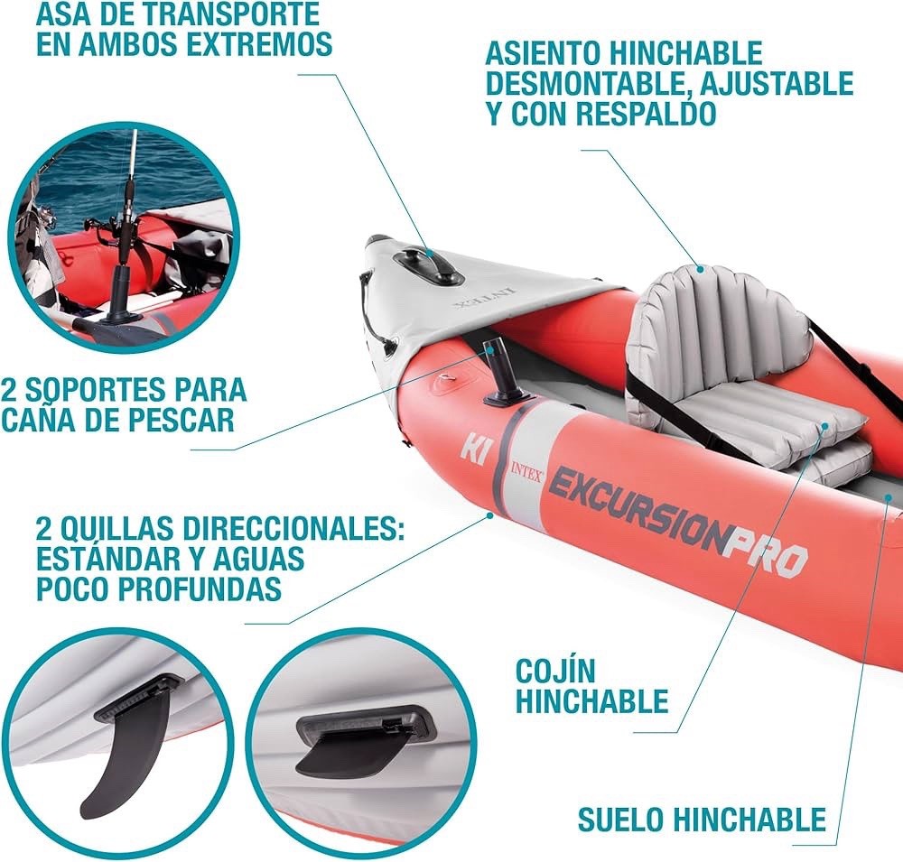 INTEX Excursion Pro K1 Inflatable Kayak Set
