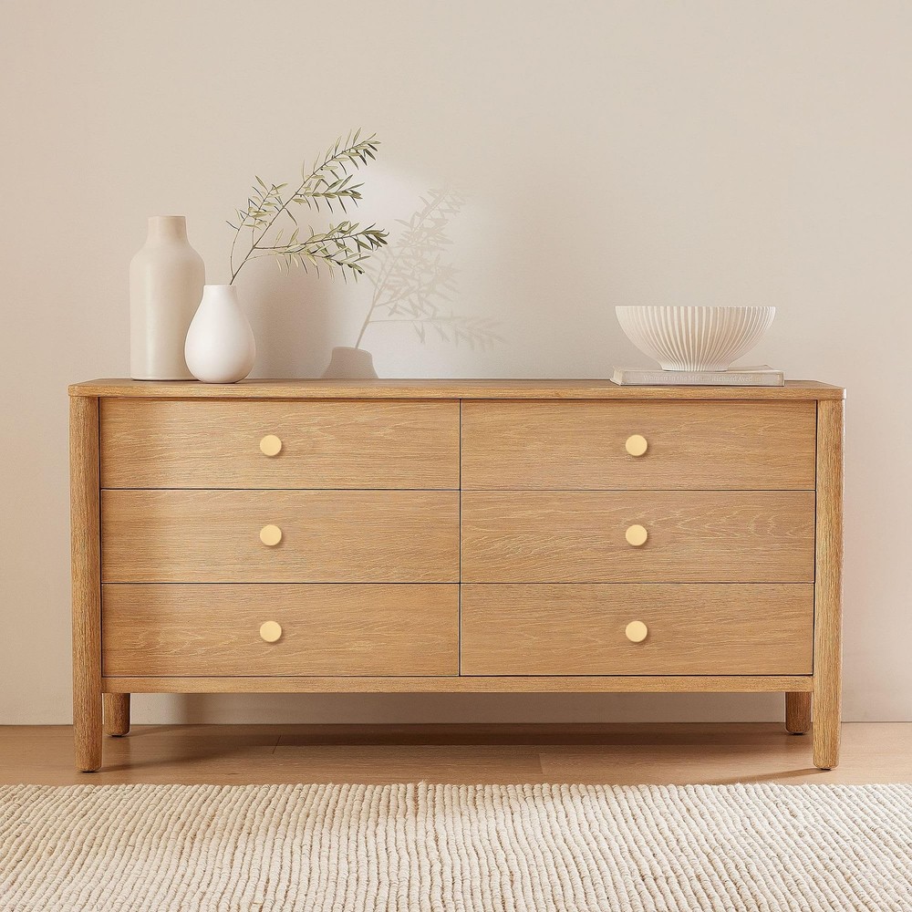 2 Pack Brushed Gold Solid Brass Kitchen Cabinet Knobs,Drawer Pulls, 1.1 Inch ...