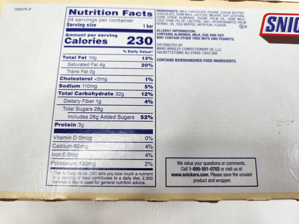 24 - Snickers Almond Milk Chocolate Candy Bars Bulk Pack 1.76 oz Bars Box Bundle