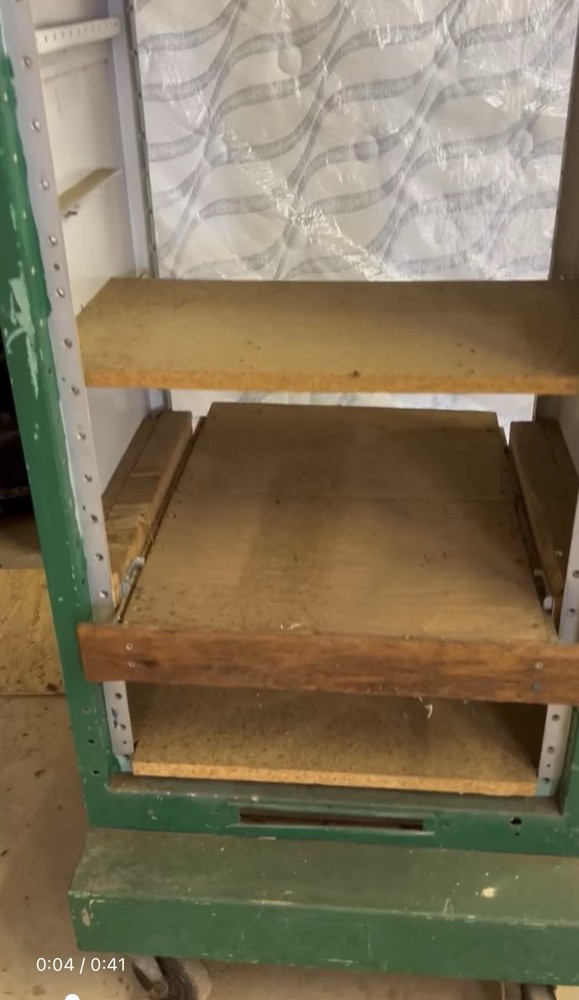 Vintage Metal Chippy Rolling Stand