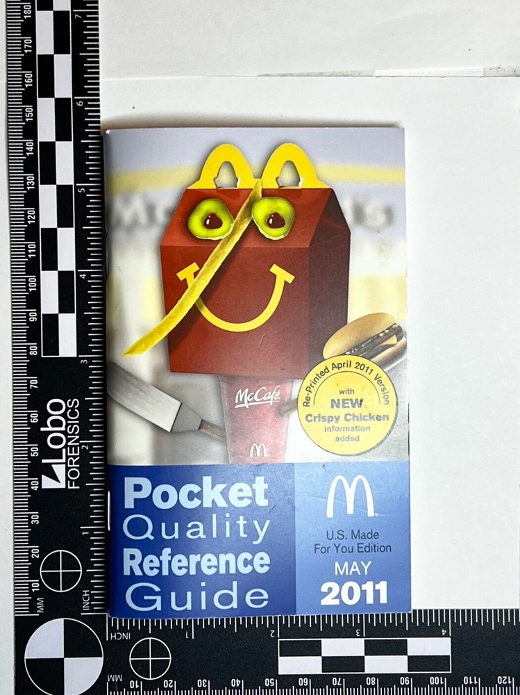 May 2011, McDonald's Pocket Quality Reference Guide, U.S.A. Edition, NOS